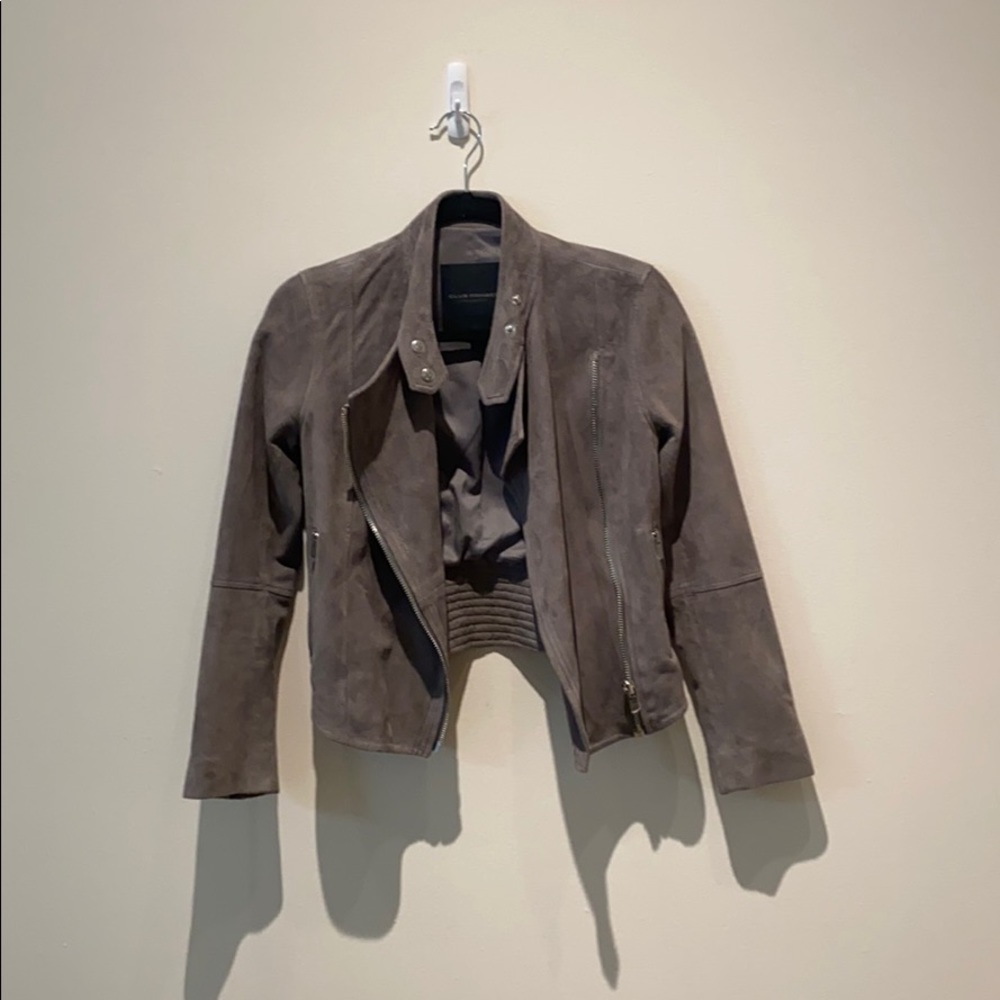 Club Monaco Suede Motorcycle Jacket